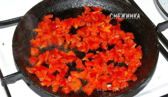 многоцветный омлет по мотивам испании