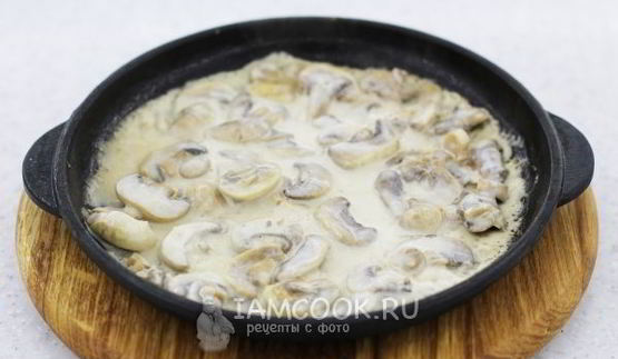 омлет, фаршированный грибами по госту