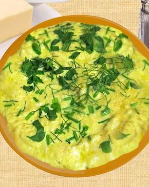 Омлет на пару с творогом