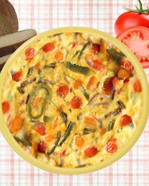 Омлет на пару с ветчиной