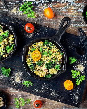 Омлет с брокколи и шнитт-луком