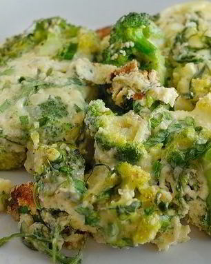 Омлет с брокколи в духовке