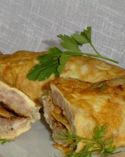 Рецепт омлета с фаршем