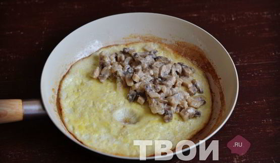 омлет с грибами