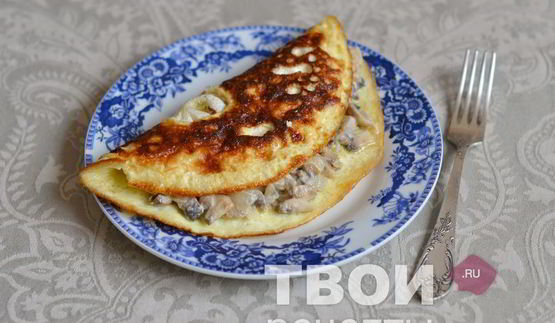 омлет с грибами
