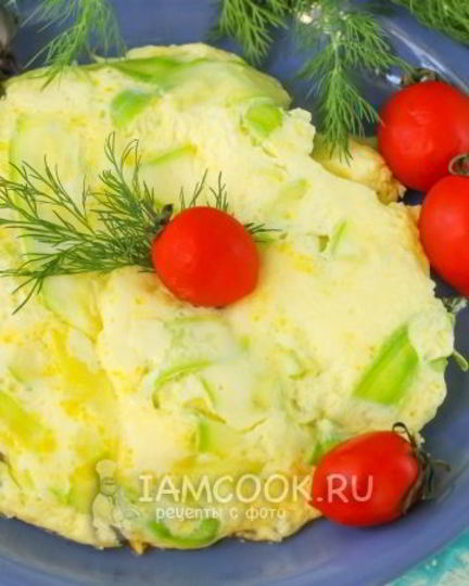 Рецепт омлета с кабачками на сковороде