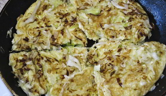 омлет с капустой