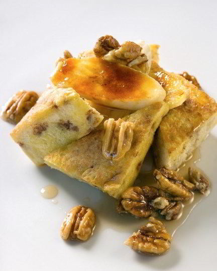 Рецепт омлета с карамелизованными яблоками, горгонзолой и беконом