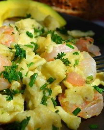 Рецепт омлета с креветками