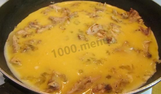 омлет с курицей и сыром