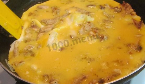 омлет с курицей и сыром