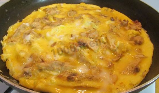 омлет с курицей и сыром