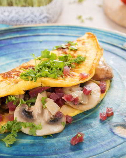 Рецепт омлета с начинкой