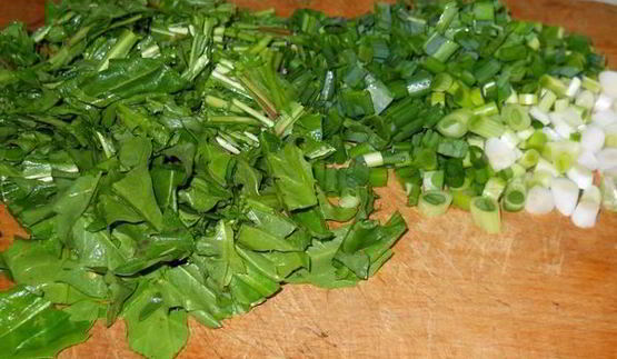 омлет с одуванчиками