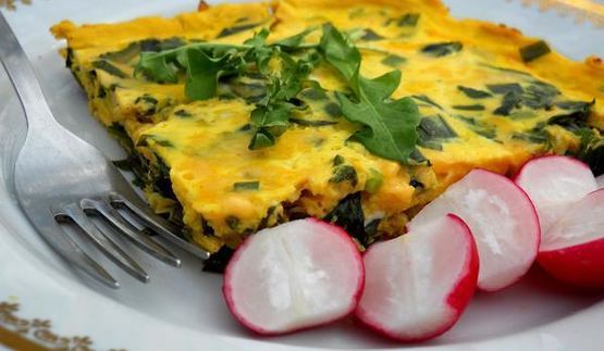 омлет с одуванчиками