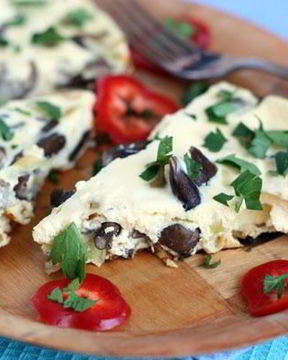 Омлет с опятами