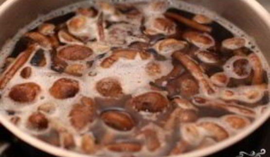 омлет с опятами