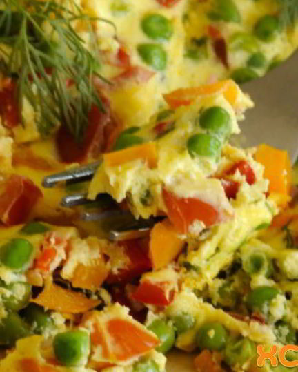 Рецепт омлета с овощами