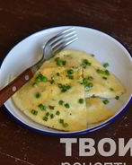 Омлет с зеленым горошком и сыром