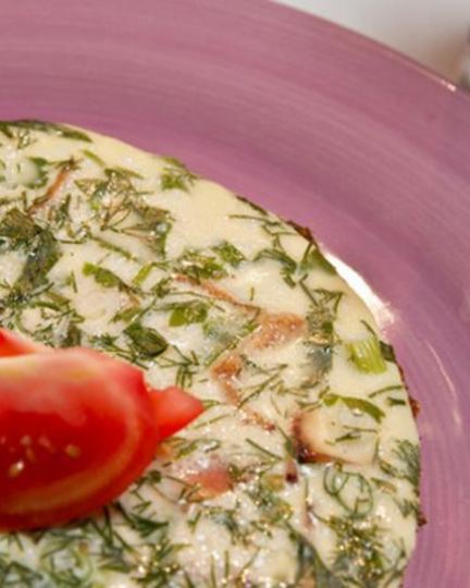 Рецепт омлета с зеленью