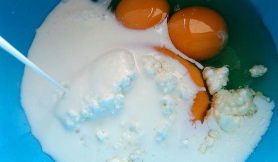 омлет со щавелем