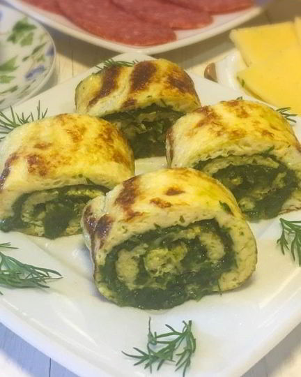 Рецепт омлета со шпинатом