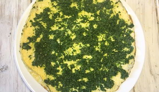 омлет со шпинатом