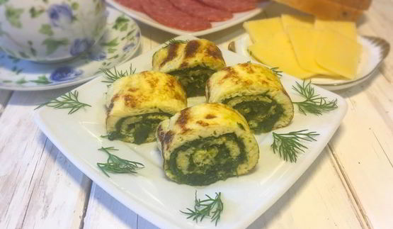 омлет со шпинатом