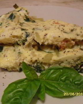 Омлет со спаржевой фасолью