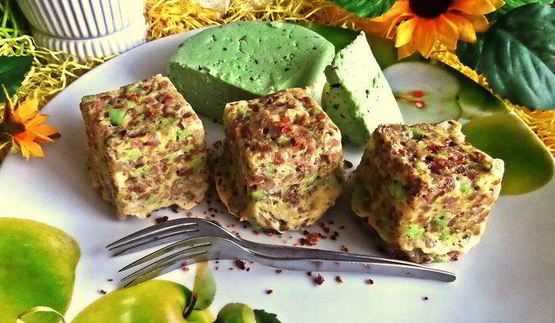 порционный омлет с гречкой