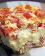 Пышный омлет с ветчиной в духовке