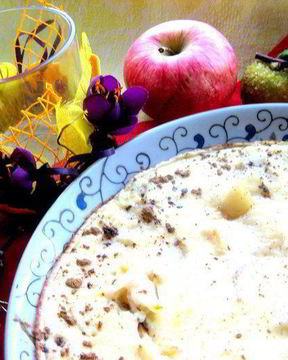 Сладкий яблочный омлет