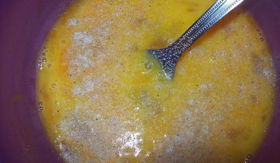 сметанный омлет с грибами