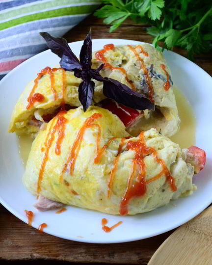 Рецепт воздушного омлета в пакете