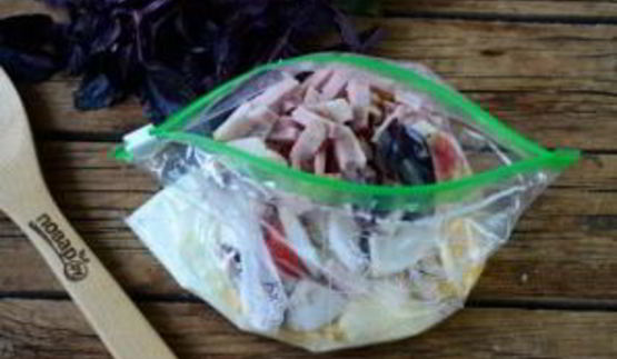 воздушный омлет в пакете