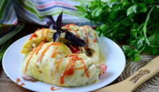 воздушный омлет в пакете