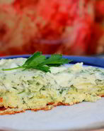 Взбитый омлет с сыром и зеленью