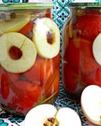 Помидоры с яблоками на зиму