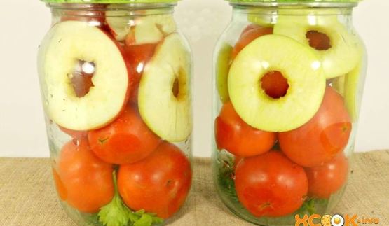 помидоры с яблоками на зиму