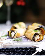 Баклажанные рулетики