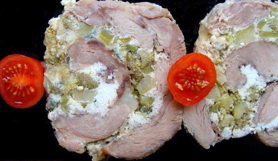 диетический рулет из индейки с брокколи и рикоттой