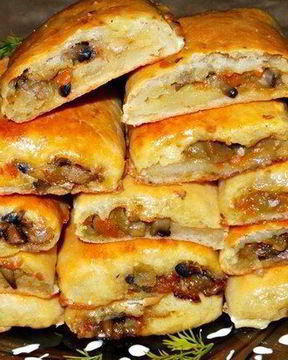 Картофельные рулетики с грибами