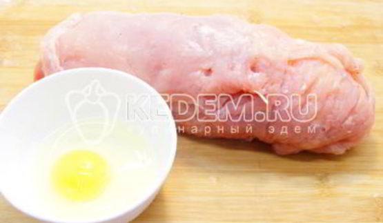 куриный рулет с сыром и укропом