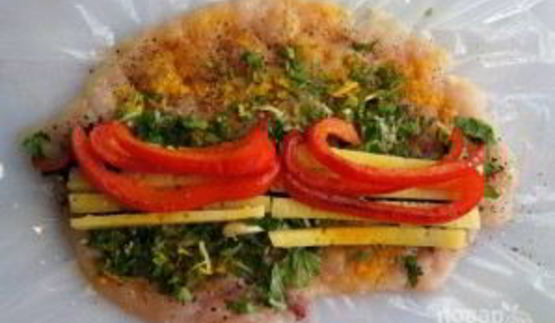 куриный рулет с сыром и зеленью