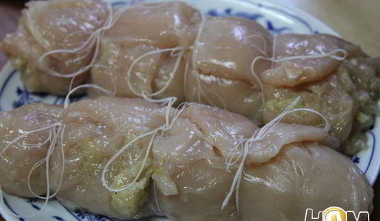 куриные рулетики с лимонно-яблочной начинкой