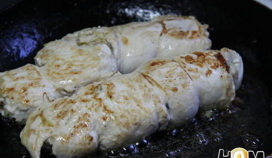 куриные рулетики с лимонно-яблочной начинкой