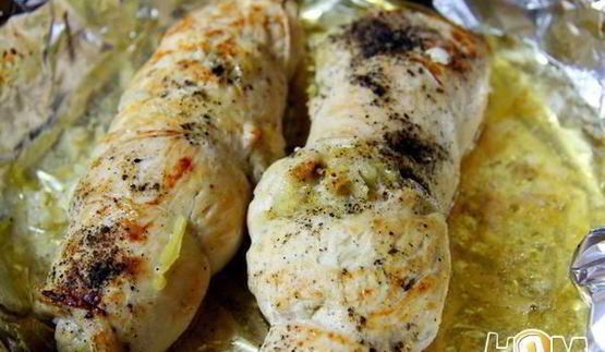 куриные рулетики с лимонно-яблочной начинкой