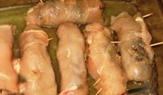 куриные рулетики с начинкой из печени