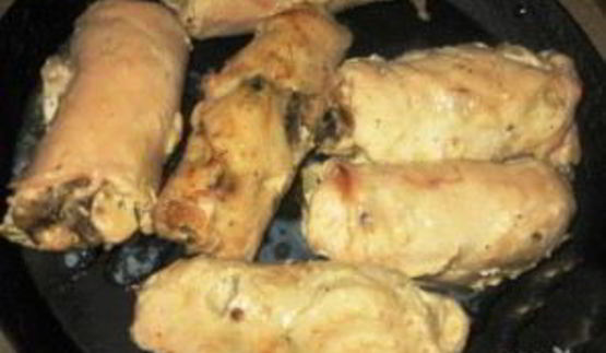 куриные рулетики с начинкой из печени