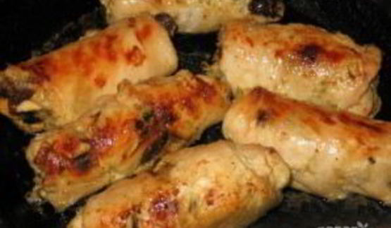 куриные рулетики с начинкой из печени